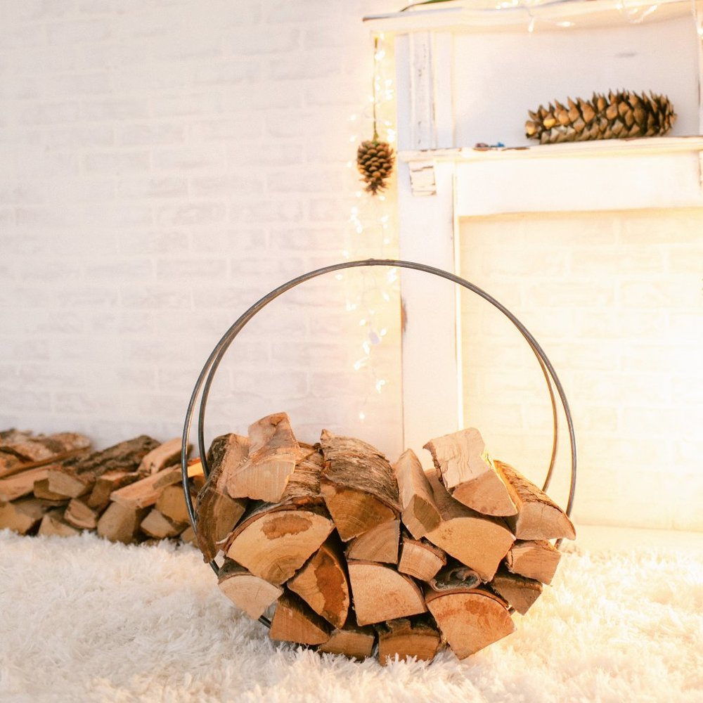 Handcrafted Steel Firewood Ring - 24" Diameter - Picture 3 of 4